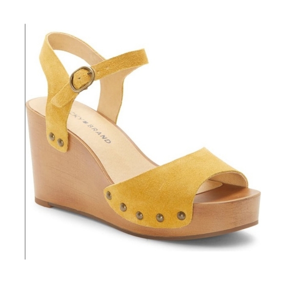Lucky Brand | Yellow Zashti Heels - Picture 1 of 10